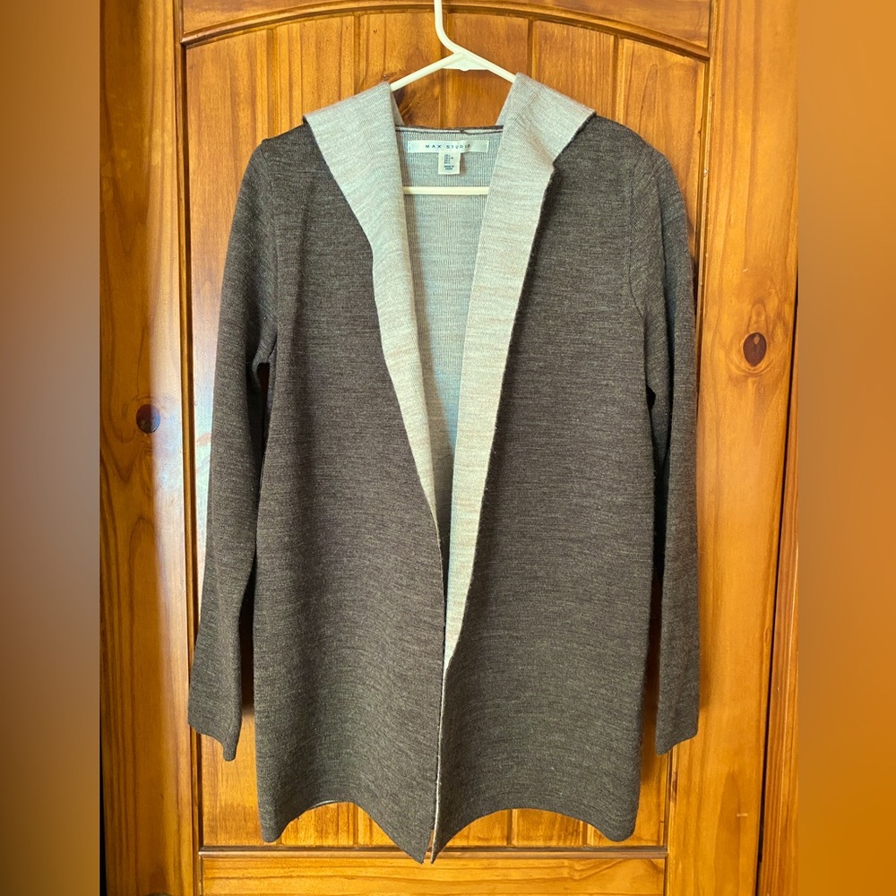 Brown Cardigan with Hood